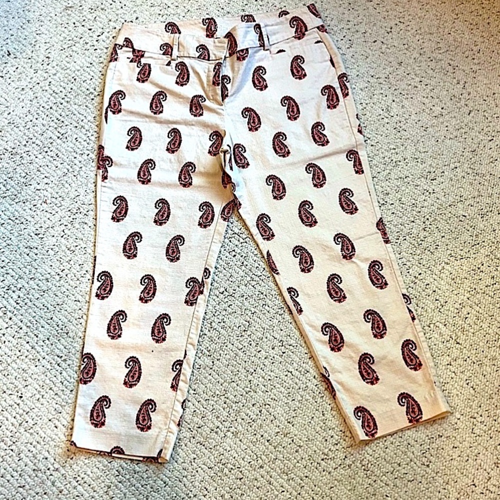 Loft ladies paisley ankle pants- 10P